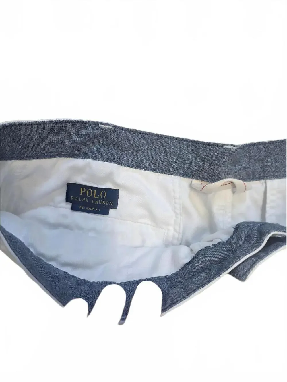 Polo Ralph Lauren Mens Relaxed Fit white Chino Shorts Size 36 golf casual walk
